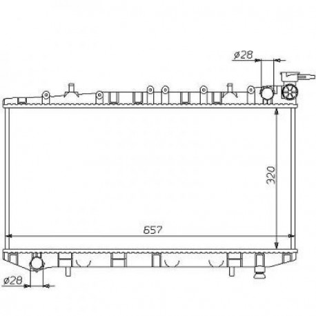 Radiateur refroidissement du moteur Nissan Sunny N14 91-95