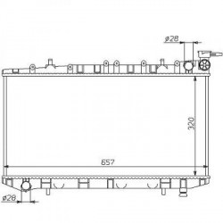 Radiateur refroidissement du moteur Nissan Sunny N14 91-95 Nissan Y10 Break 91-95