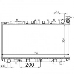 Radiateur refroidissement du moteur Nissan Sunny N14 91-95