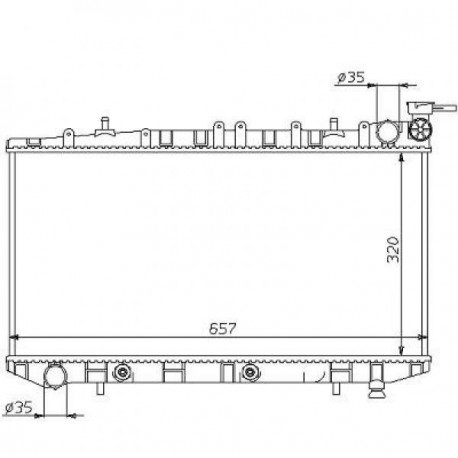 Radiateur refroidissement du moteur Nissan Sunny N14 91-95
