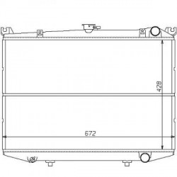 Radiateur refroidissement du moteur Nissan Terrano 87-96