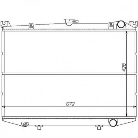 Radiateur refroidissement du moteur Nissan Terrano 87-96