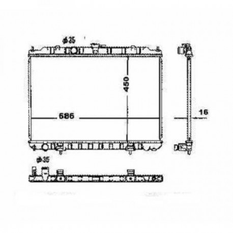Radiateur refroidissement du moteur Nissan X-Trail (T30) 01-07
