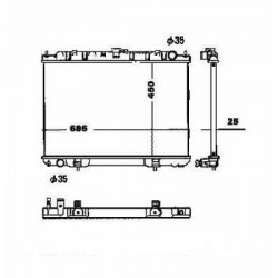 Radiateur refroidissement du moteur Nissan X-Trail (T30) 01-07