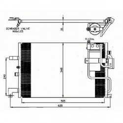 condenseur SAAB 9-398- 505x348x16