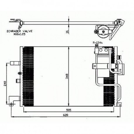 condenseur SAAB 9-398- 505x348x16