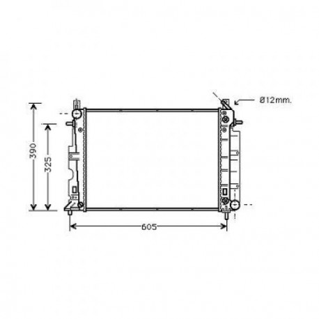 Radiateur refroidissement du moteur Saab 9-3 98-03