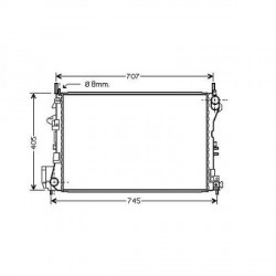 Radiateur refroidissement du moteur Saab 9-3 03-07 Opel Vectra C apres 2005 Berline / Break