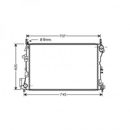 Radiateur refroidissement du moteur Saab 9-3 03-07 Opel Vectra C apres 2005 Berline / Break