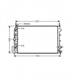 Radiateur VECTRA C+SIGNUM02- 650x415x34