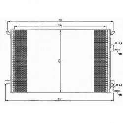 condenseur SAAB 9-303- 625x415x16
