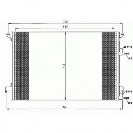 condenseur SAAB 9-303- 625x415x16