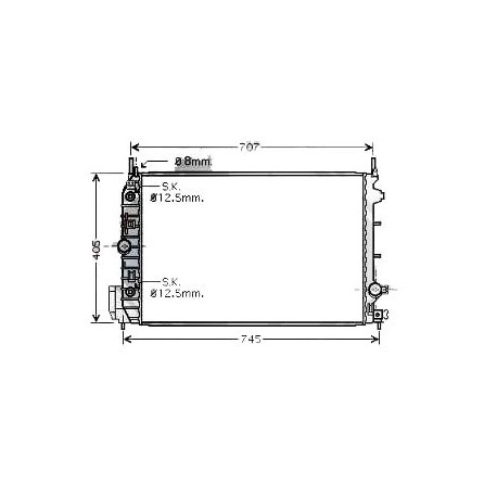 Radiateur refroidissement du moteur Saab 9-3 03-07
