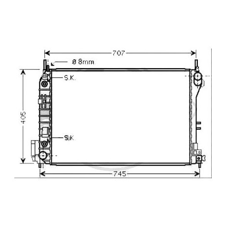 Radiateur eau SAAB 9-303- 650x415x27