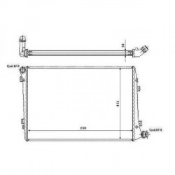 radiateur 650x451x34 1.9 + 2.0 TDi,M,A, + / -AC