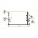 Radiateur eau GOLF 608- 650x450x34