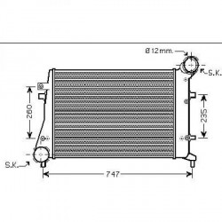 Radiateur d'air PASSAT05- 615x405x32