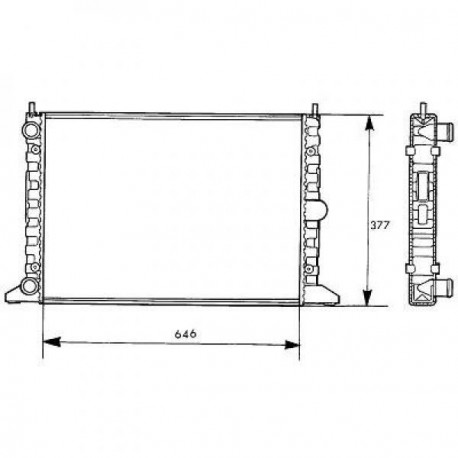 Radiateur refroidissement du moteur Seat Alhambra 96-00