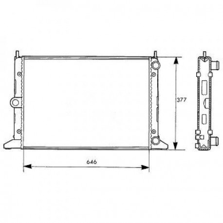 Radiateur refroidissement du moteur VolksWagen Sharan 96-00 VolksWagen Sharan 96-00 VolksWagen Sharan 96-00 VolksWagen Sharan 96
