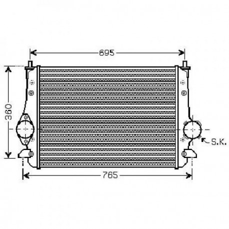 Radiateur d'air SHARAN02-00 633x412x25