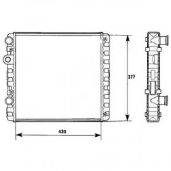 Radiateur refroidissement du moteur VolksWagen Polo 99-01 Start Start Start Start Seat Arosa 97-00 (Typ 6H)