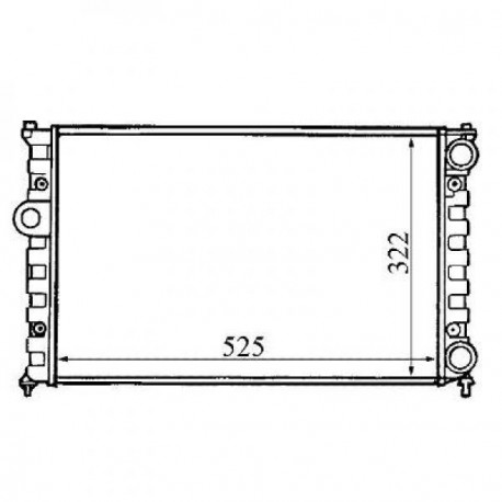 Radiateur refroidissement du moteur VolksWagen Polo Caddy / Variant 95-04 Start Start Seat Ibiza / Cordoba 93-96 Seat Ibiza / Co