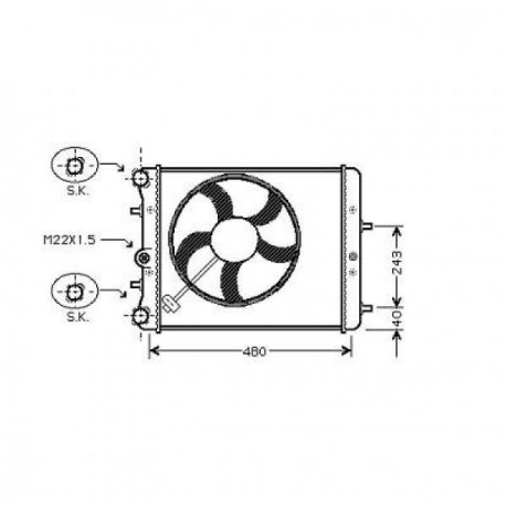 Radiateur eau POLO01- 430x413