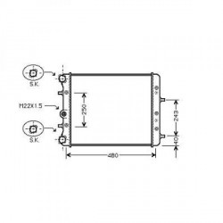 Radiateur refroidissement du moteur VolksWagen Polo 01-05