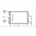 Radiateur eau FABIA/POLO00- aussi Volkswagen VW FOX 632x415