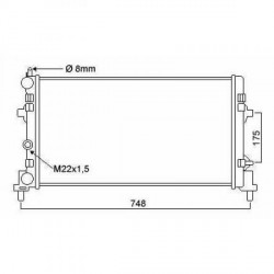 Radiateur eau IBIZA08- 650x340x26