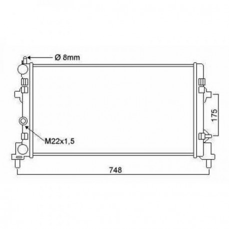 Radiateur eau IBIZA08- 650x340x26