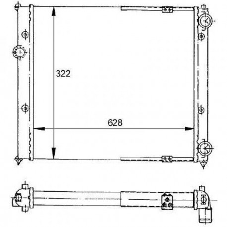 Radiateur refroidissement du moteur Seat Ibiza / Cordoba / Vario 96-99 Seat Ibiza / Cordoba / Vario 96-99 Seat Ibiza / Cordoba /