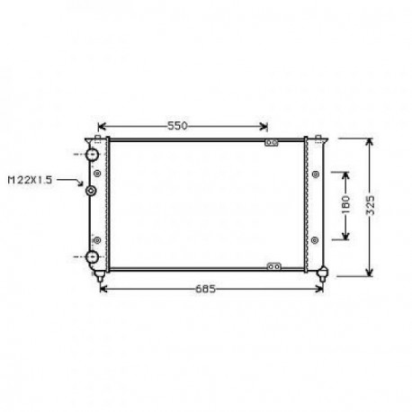 Radiateur refroidissement du moteur VolksWagen Polo Caddy / Variant 95-04