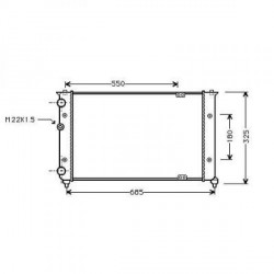 Radiateur refroidissement du moteur VolksWagen Polo Caddy / Variant 95-04 Start Start Start Seat Ibiza / Cordoba 93-96