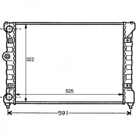 Radiateur refroidissement du moteur VolksWagen Polo Caddy / Variant 95-04 Start Start Start Seat Ibiza / Cordoba 93-96