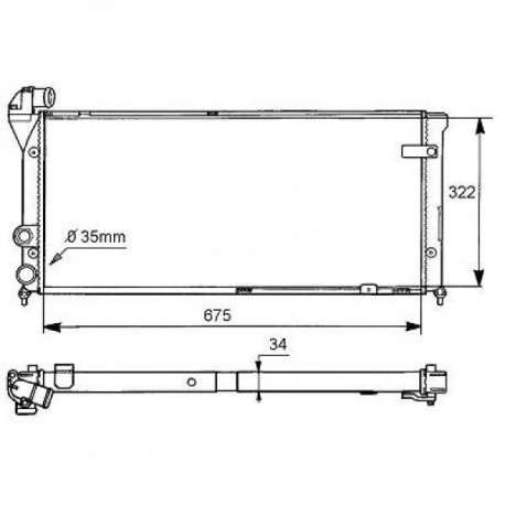 Radiateur refroidissement du moteur Seat Toledo 91-99