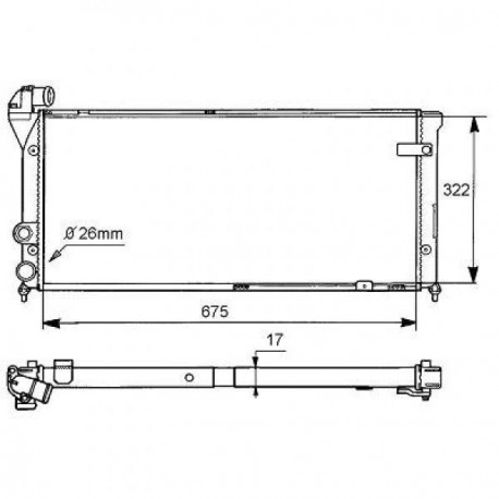 Radiateur refroidissement du moteur Seat Toledo 91-99