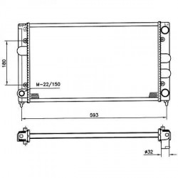 Radiateur eau PASSAT88-93 525x322