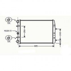 Radiateur refroidissement du moteur VolksWagen Polo 01-05
