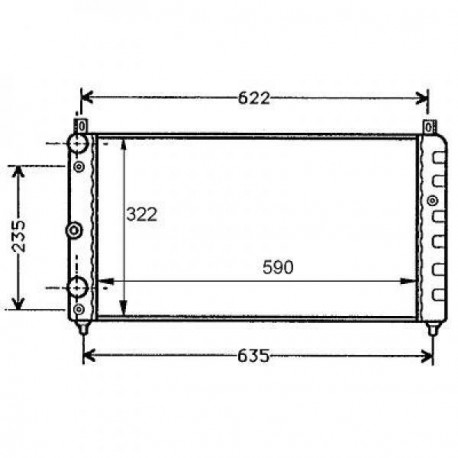 Radiateur refroidissement du moteur VolksWagen Caddy Pick Up apres 1996