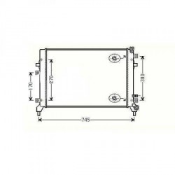 Radiateur GOLF 608- 625x405x18