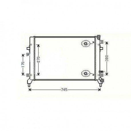 Radiateur GOLF 608- 625x405x18