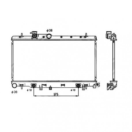 Radiateur refroidissement du moteur Subaru Impreza 93-01