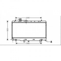 Radiateur SUBARU LEGACY99-03 340x686x16