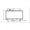 Radiateur SUBARU LEGACY99-03 340x686x16