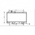 Radiateur SUBARU LEGACY99-03 340x686x16