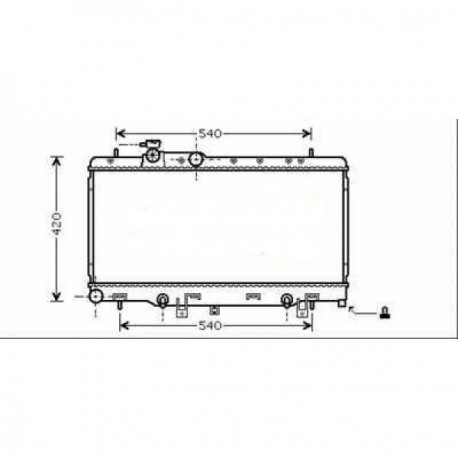 Radiateur SUBARU LEGACY99-03 340x686x16