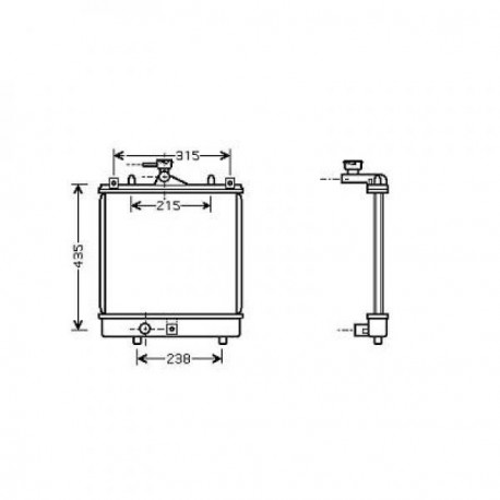 Radiateur refroidissement du moteur Suzuki Ignis apres 2003 Start Suzuki Ignis 00-03