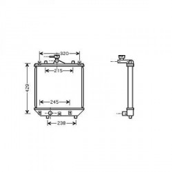 Radiateur refroidissement du moteur Suzuki Wagon R+ apres 2000 Suzuki Wagon R+ apres 2000 Suzuki Wagon R+ apres 2000 Suzuki Wago