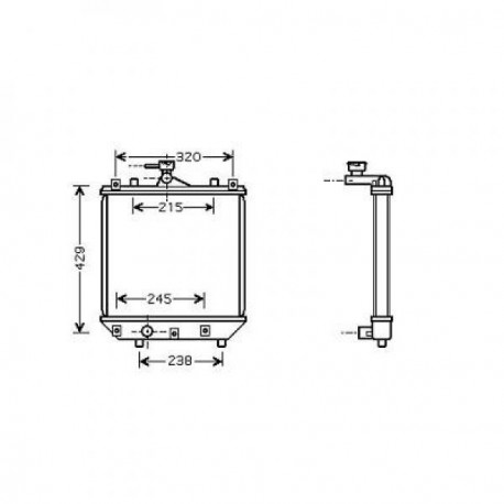 Radiateur refroidissement du moteur Suzuki Wagon R+ apres 2000 Suzuki Wagon R+ apres 2000 Suzuki Wagon R+ apres 2000 Suzuki Wago